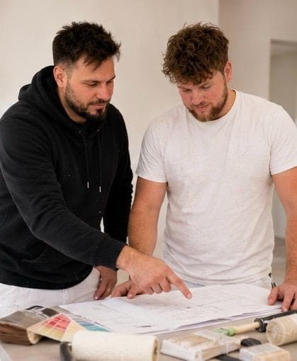 Lukas & Lennart Treder bei der Projektplanung